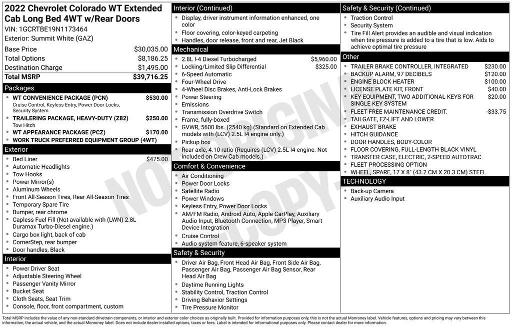2022 Chevrolet Colorado WT
