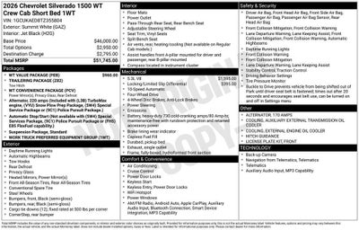 2026 Chevrolet Silverado 1500 WT