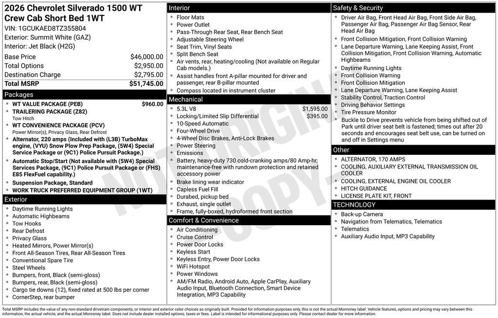 2026 Chevrolet Silverado 1500 WT