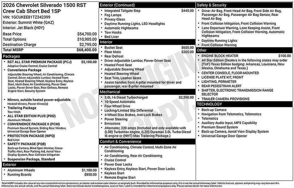 2026 Chevrolet Silverado 1500 RST