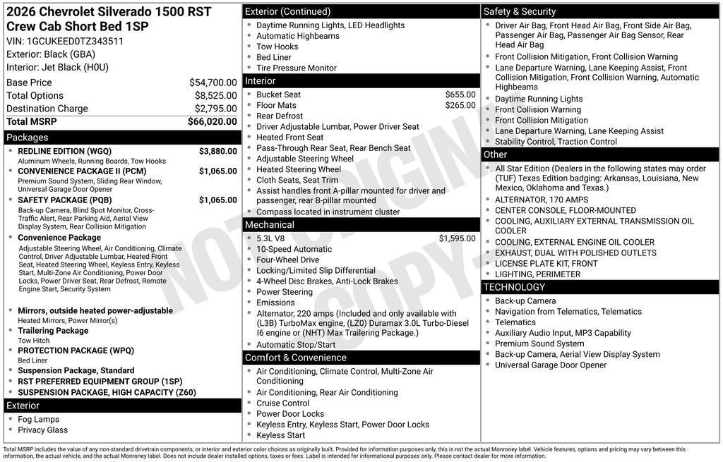 2026 Chevrolet Silverado 1500 RST