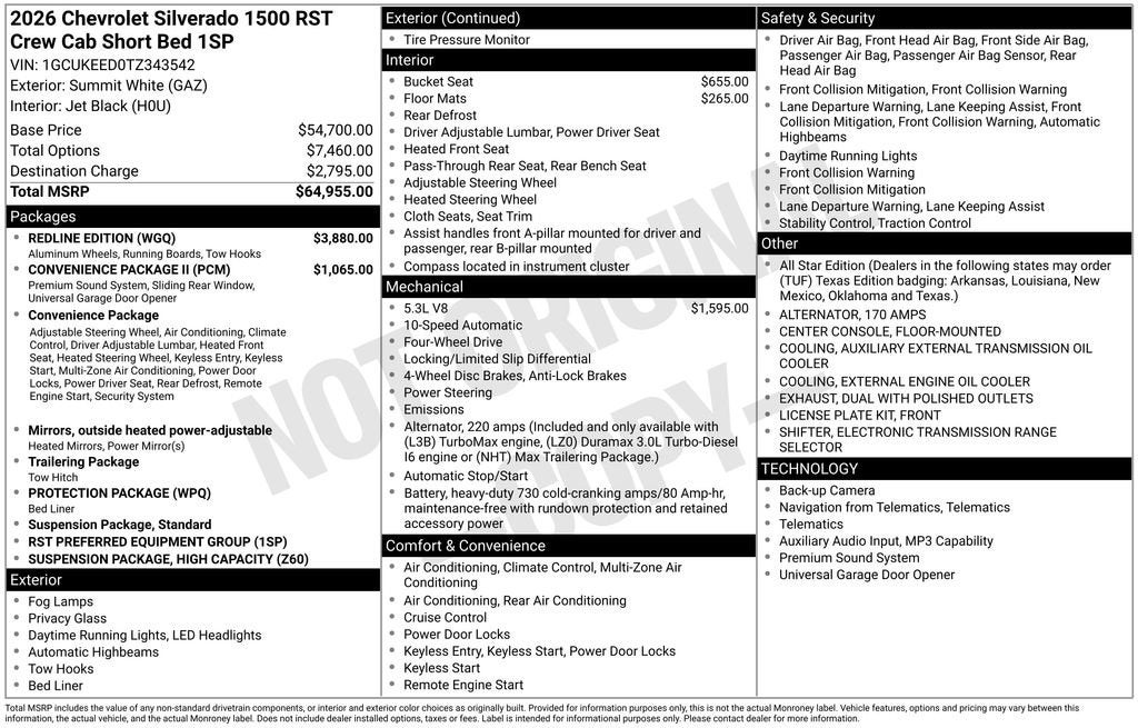 2026 Chevrolet Silverado 1500 RST