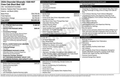 2026 Chevrolet Silverado 1500 RST