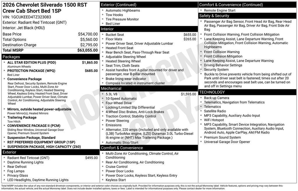 2026 Chevrolet Silverado 1500 RST