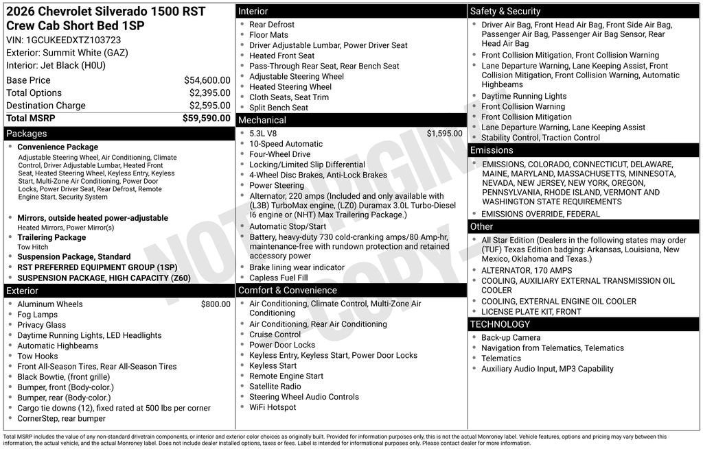 2026 Chevrolet Silverado 1500 RST