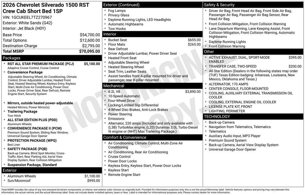 2026 Chevrolet Silverado 1500 RST
