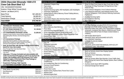 2026 Chevrolet Silverado 1500 LTZ
