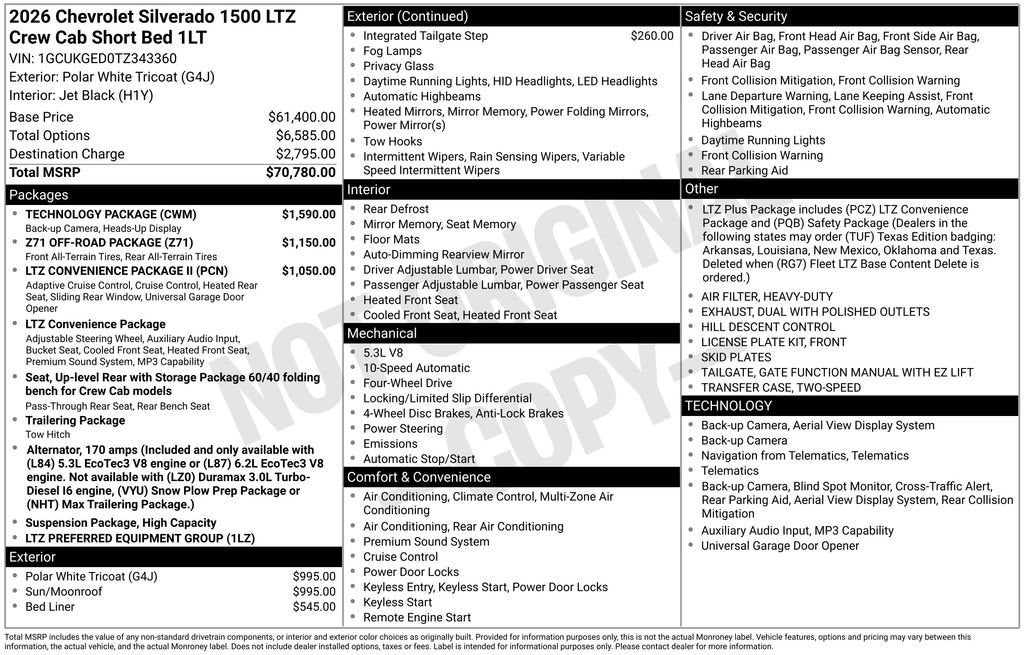 2026 Chevrolet Silverado 1500 LTZ