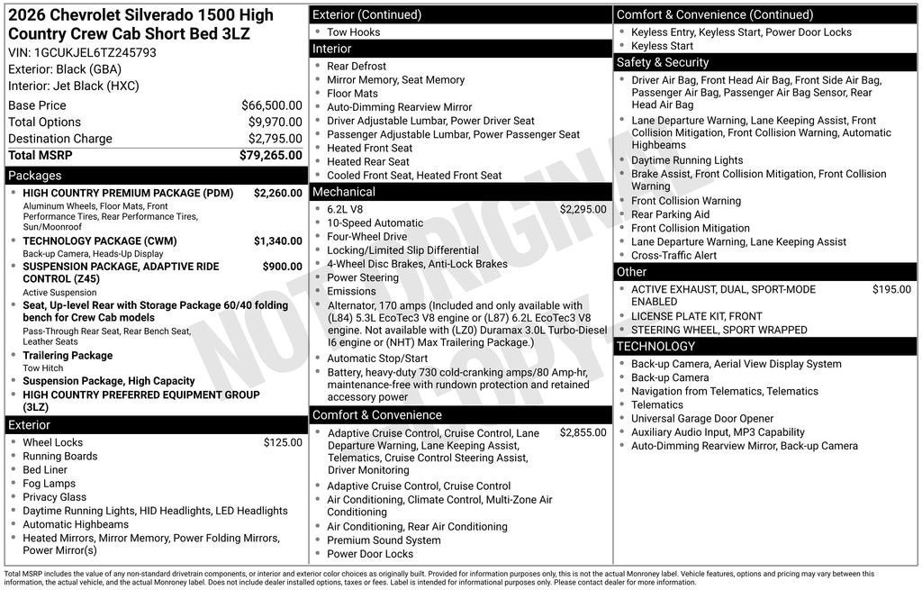 2026 Chevrolet Silverado 1500 High Country