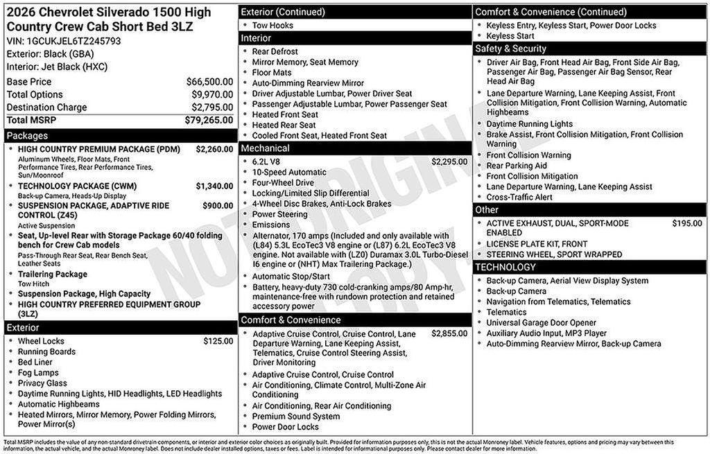 2026 Chevrolet Silverado 1500 High Country