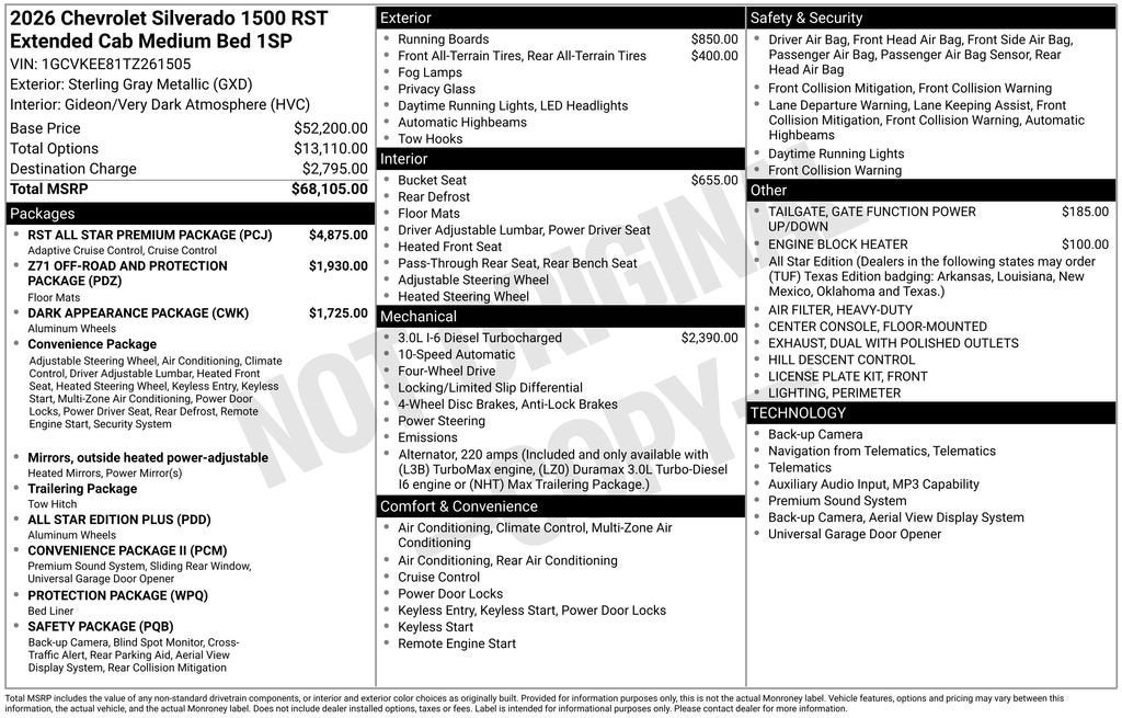 2026 Chevrolet Silverado 1500 RST