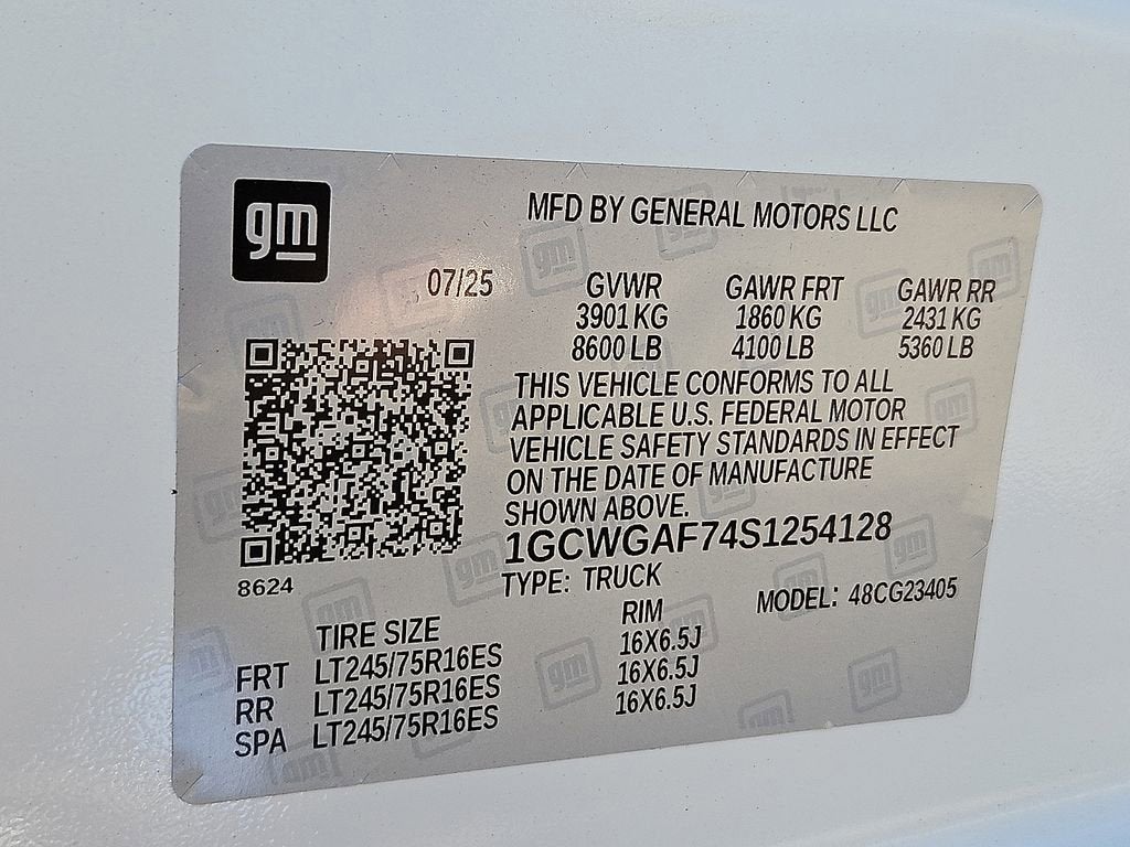 2025 Chevrolet Express Cargo 2500 WT