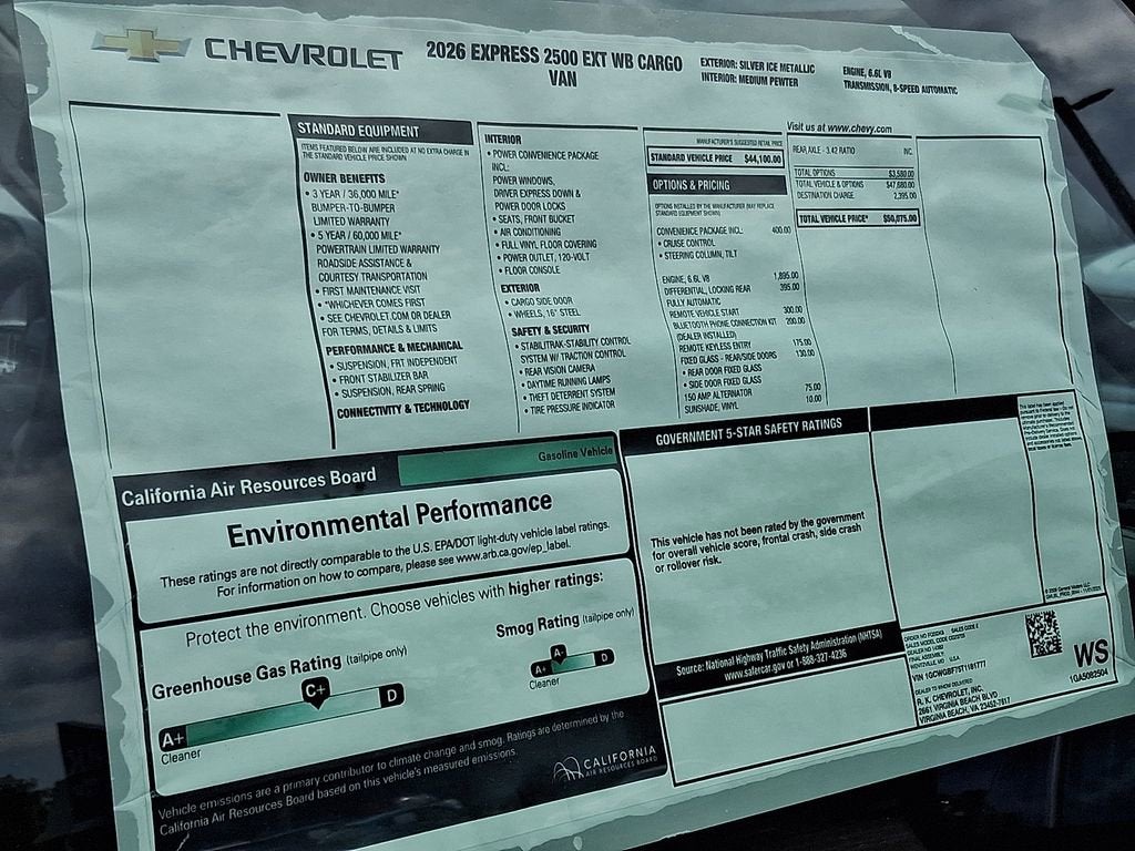2026 Chevrolet Express Cargo WT