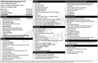 2026 Chevrolet Traverse LT