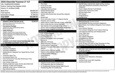 2026 Chevrolet Traverse LT