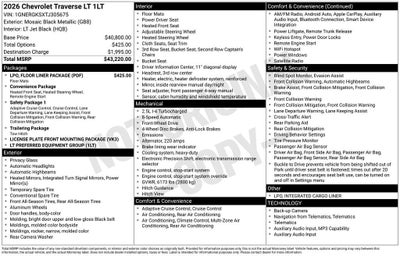 2026 Chevrolet Traverse LT