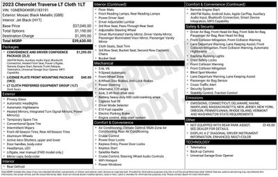 2023 Chevrolet Traverse LT Cloth