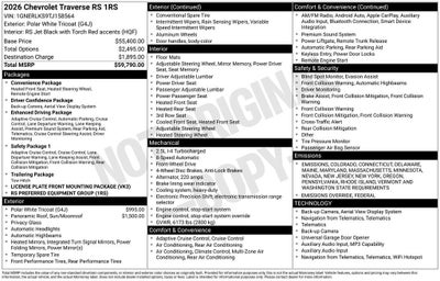 2026 Chevrolet Traverse RS
