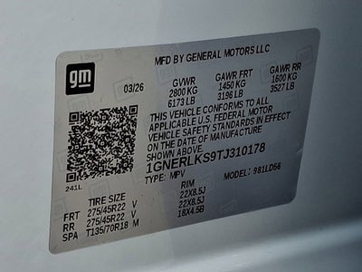 2026 Chevrolet Traverse RS