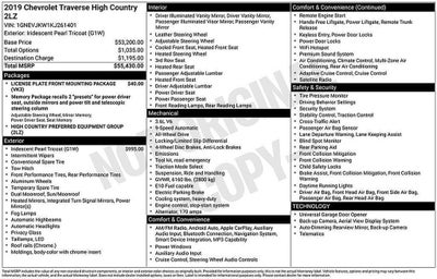2019 Chevrolet Traverse High Country