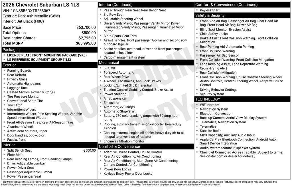 2026 Chevrolet Suburban LS
