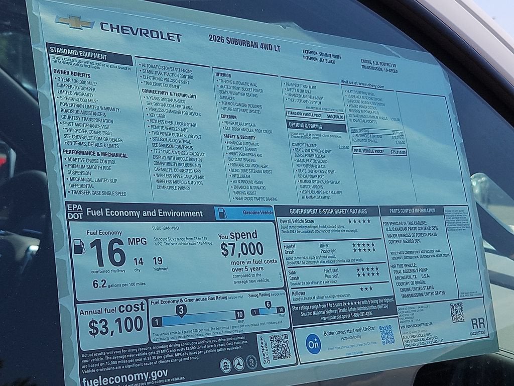 2026 Chevrolet Suburban LT