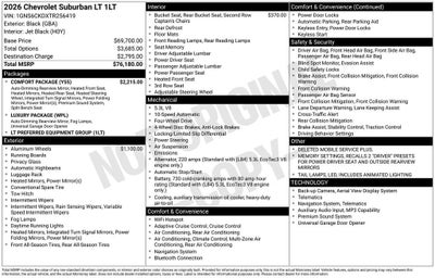 2026 Chevrolet Suburban LT