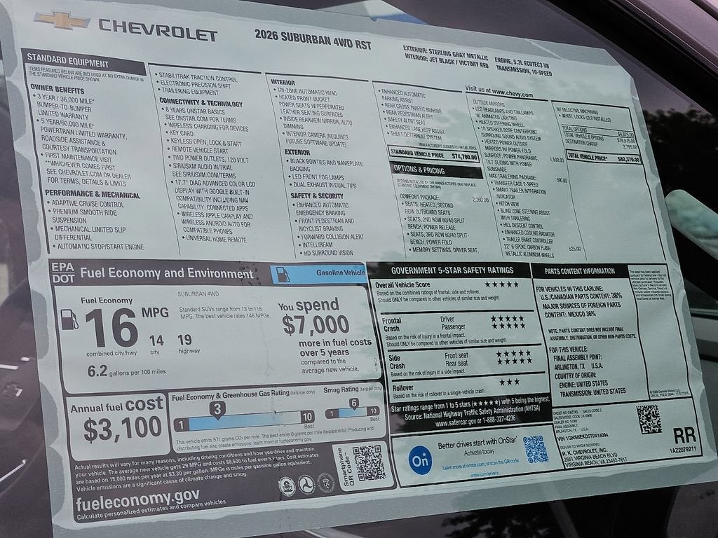2026 Chevrolet Suburban RST
