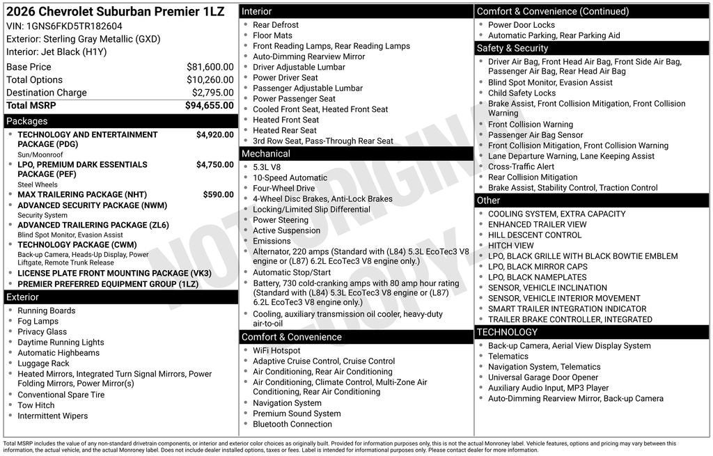 2026 Chevrolet Suburban Premier
