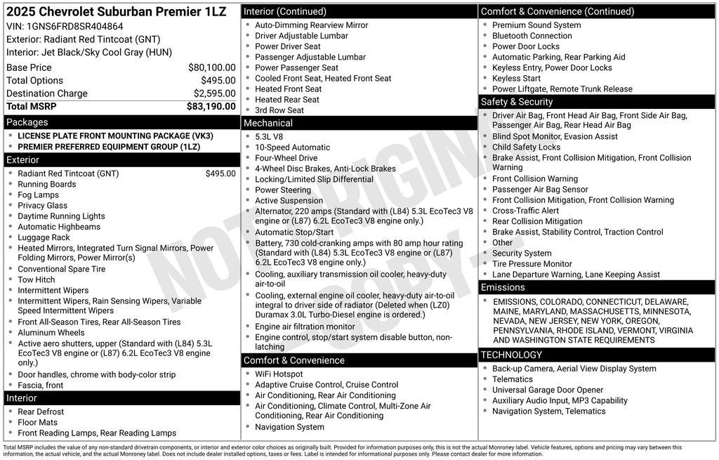 2025 Chevrolet Suburban Premier
