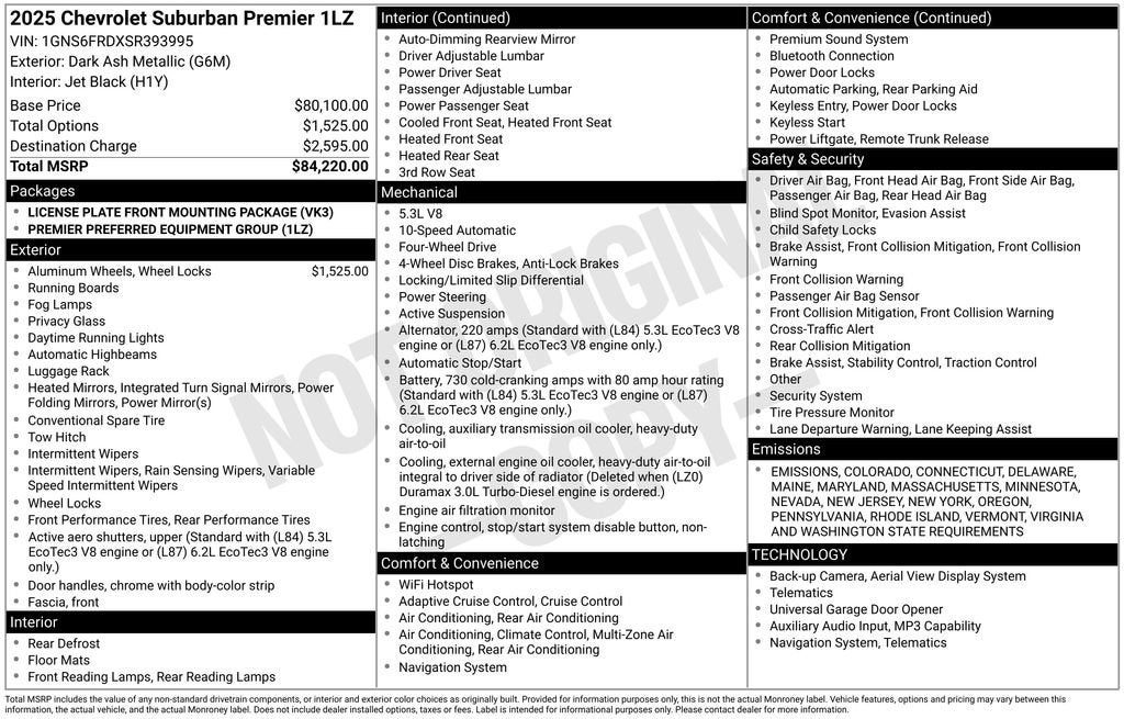 2025 Chevrolet Suburban Premier