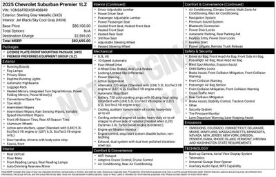 2025 Chevrolet Suburban Premier
