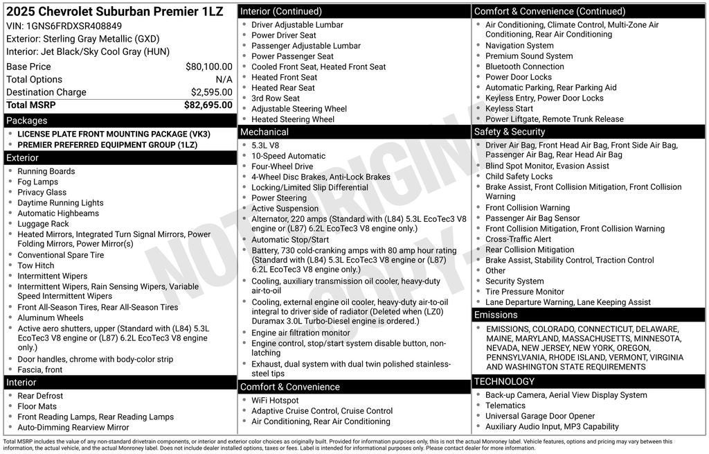 2025 Chevrolet Suburban Premier