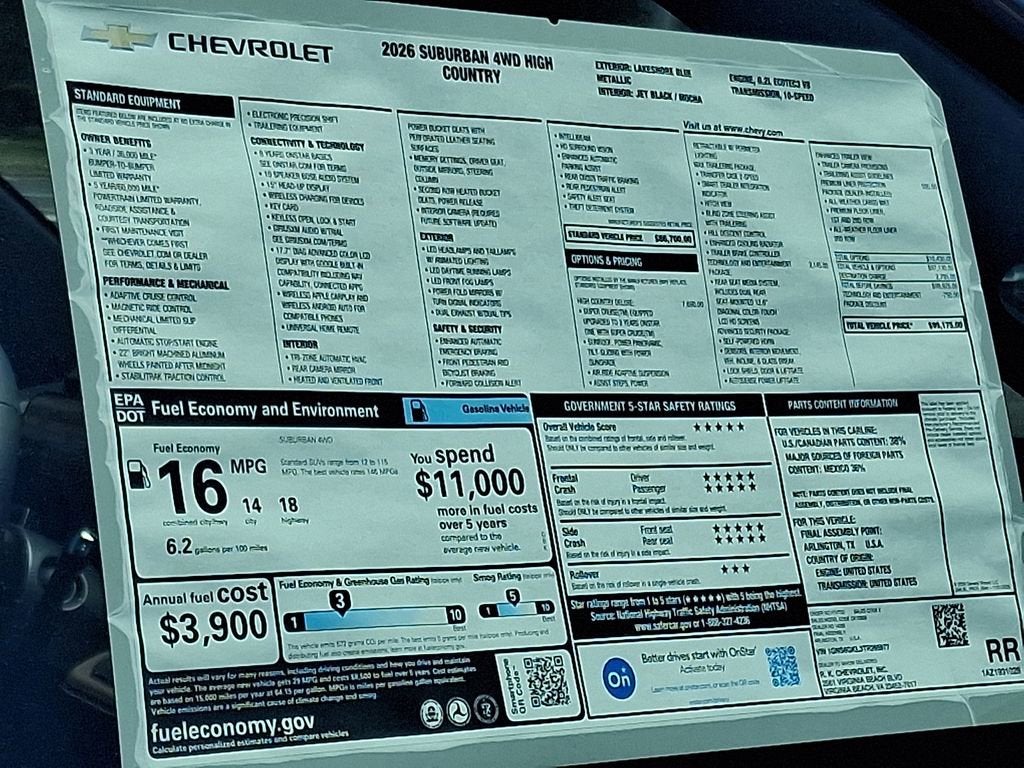 2026 Chevrolet Suburban High Country