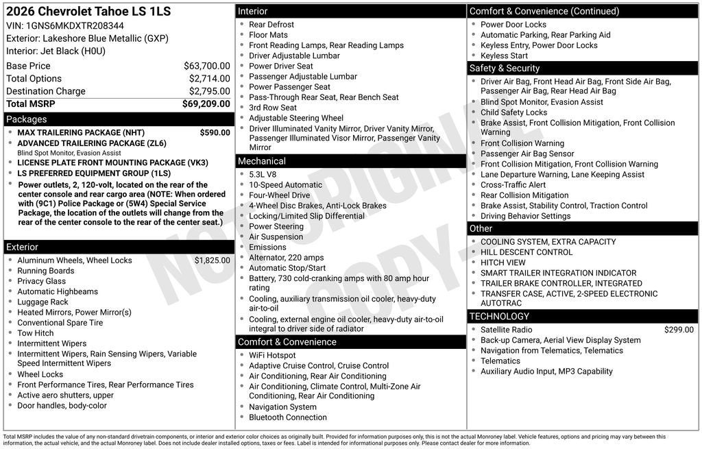 2026 Chevrolet Tahoe LS