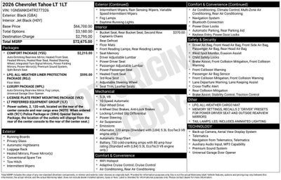 2026 Chevrolet Tahoe LT