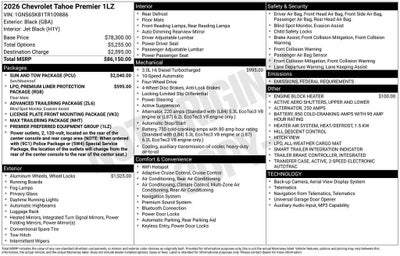 2026 Chevrolet Tahoe Premier