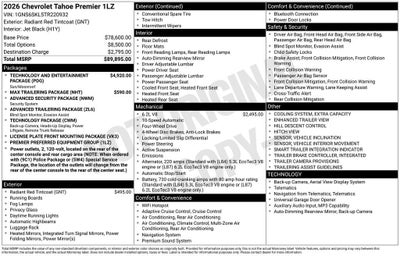 2026 Chevrolet Tahoe Premier