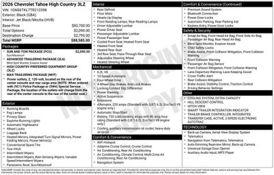 2026 Chevrolet Tahoe High Country