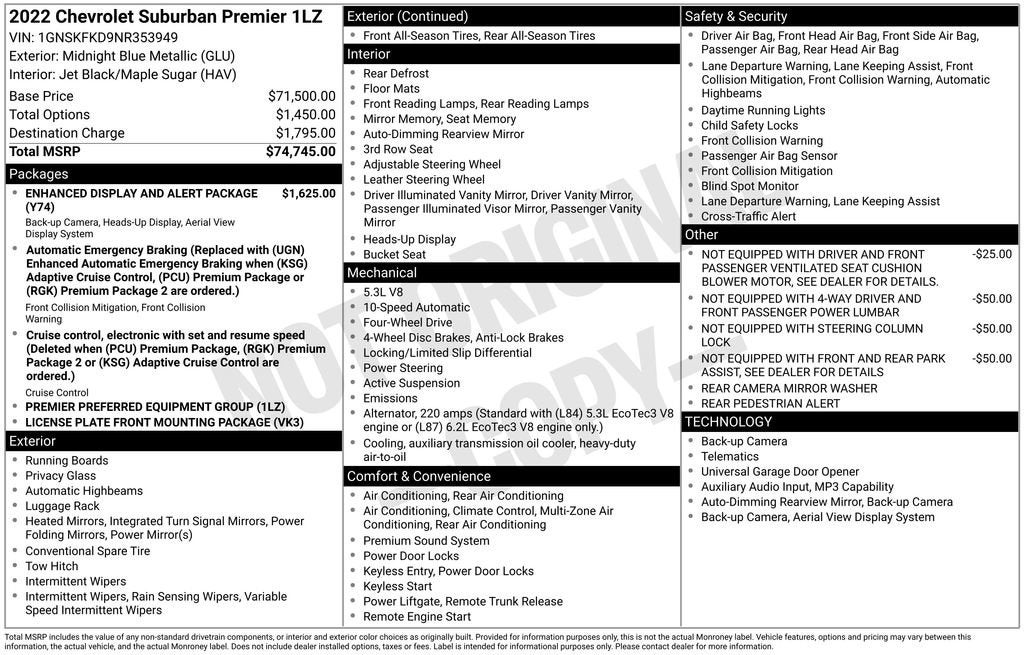 2022 Chevrolet Suburban Premier
