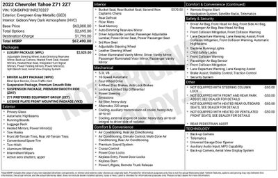 2022 Chevrolet Tahoe Z71