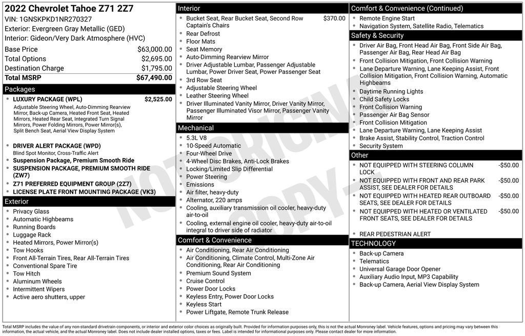 2022 Chevrolet Tahoe Z71