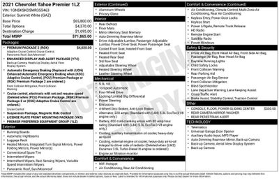 2021 Chevrolet Tahoe Premier