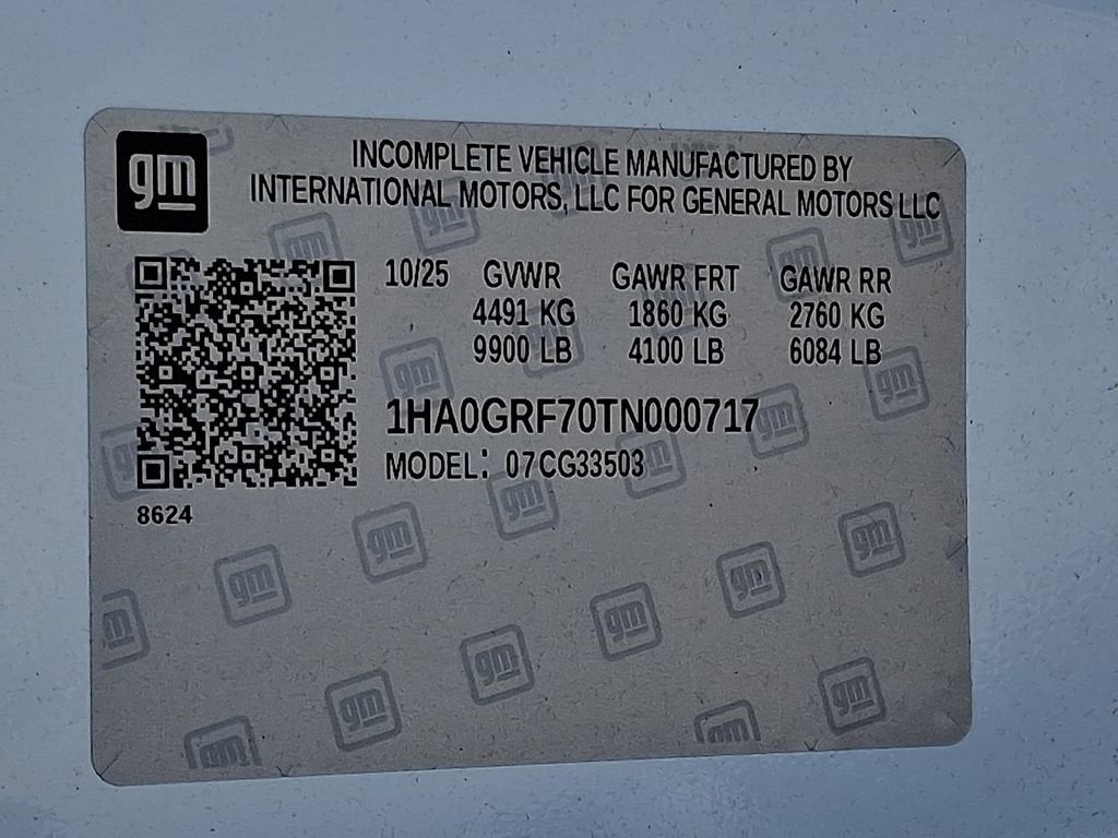 2026 Chevrolet Express Cutaway 3500 1WT