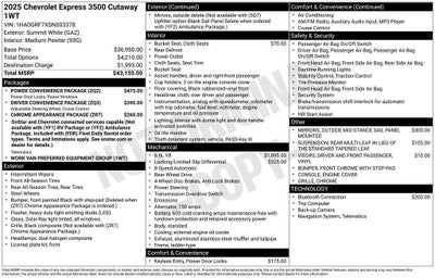 2025 Chevrolet Express Cutaway 3500 1WT