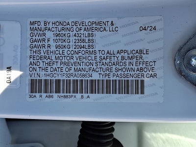 2024 Honda Accord Sedan EX