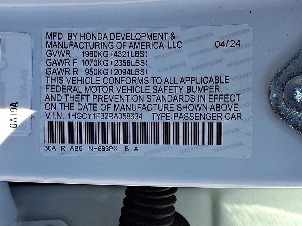 2024 Honda Accord Sedan EX