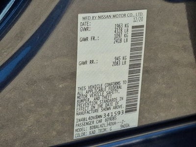 2021 Nissan Altima 2.5 SV
