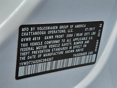 2017 Volkswagen Passat 1.8T R-Line