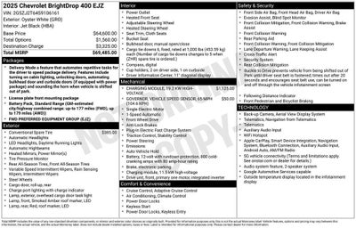 2025 Chevrolet BrightDrop 400 FWD 400